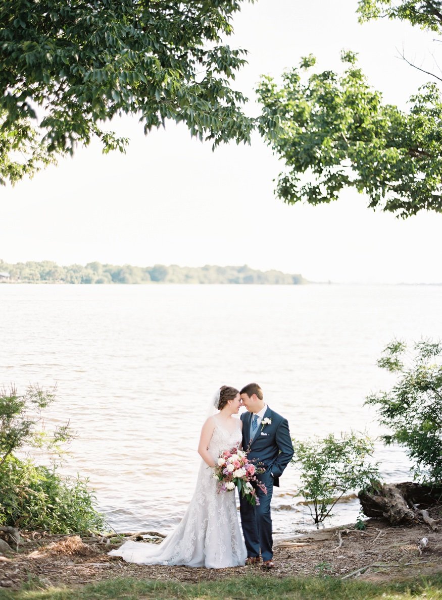 Bride and groom portraits at Neshaminy State Park before Pen Ryn wedding.