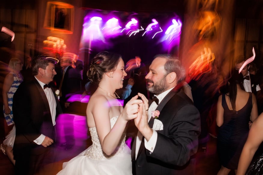 Guests dancing at Union League Philadelphia wedding reception.
