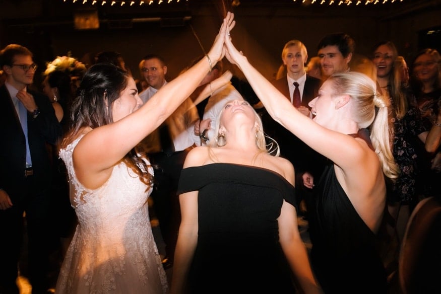 Dancing at Moulin by Brulee Catering wedding reception.